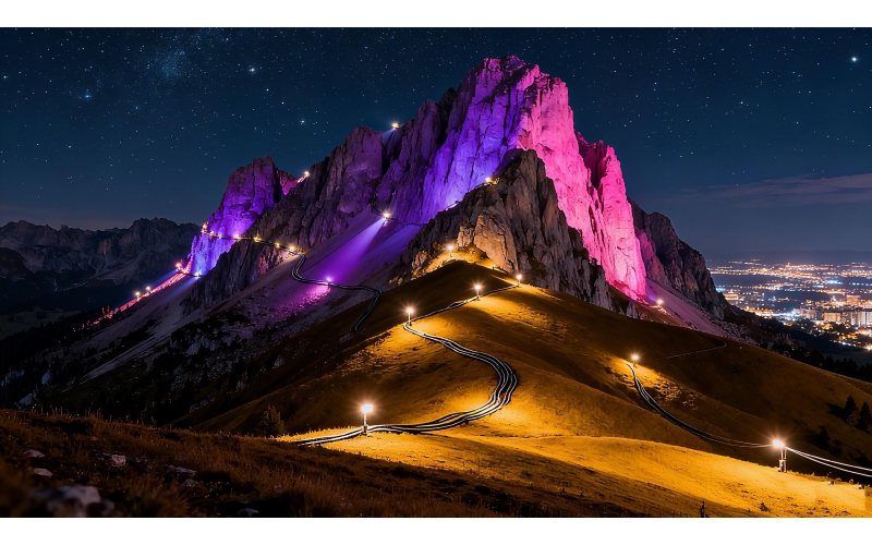 光影塑山魂：山體亮化工程的藝術(shù)、科技與實(shí)踐探索